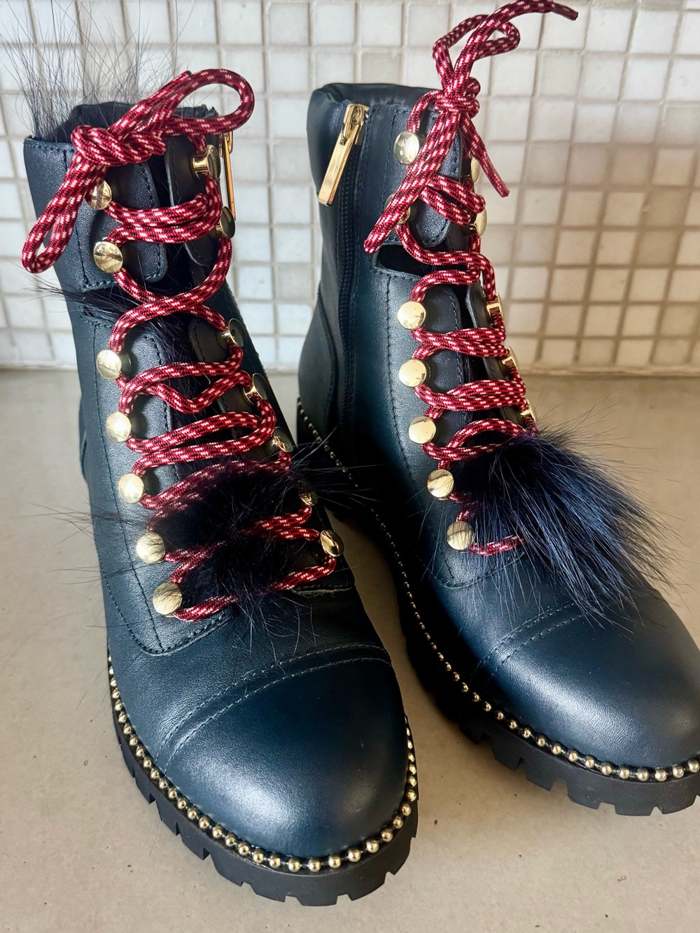 CECILIA NEW YORK Anthropologie trekker retro hiking boots women’s 7.5 leather